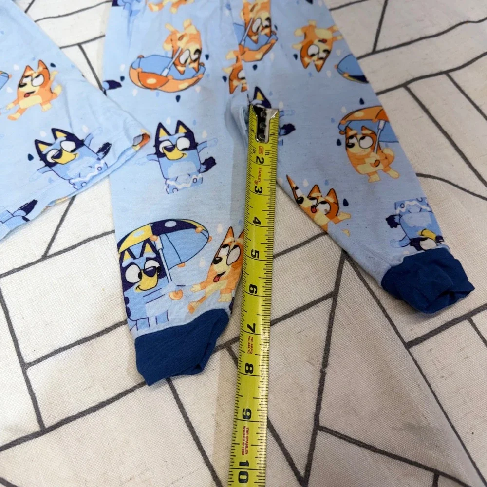 Bluey Pajama Set 12M Blue Viscose Spandex Snug Fit Bluey & Bingo Print 2pc‎